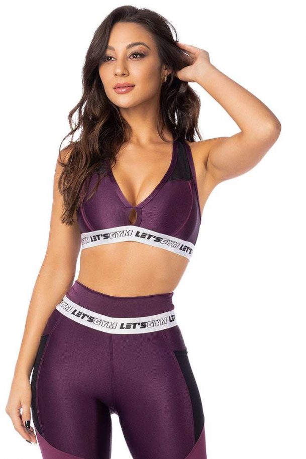 Storm Purple Sports Bra Top